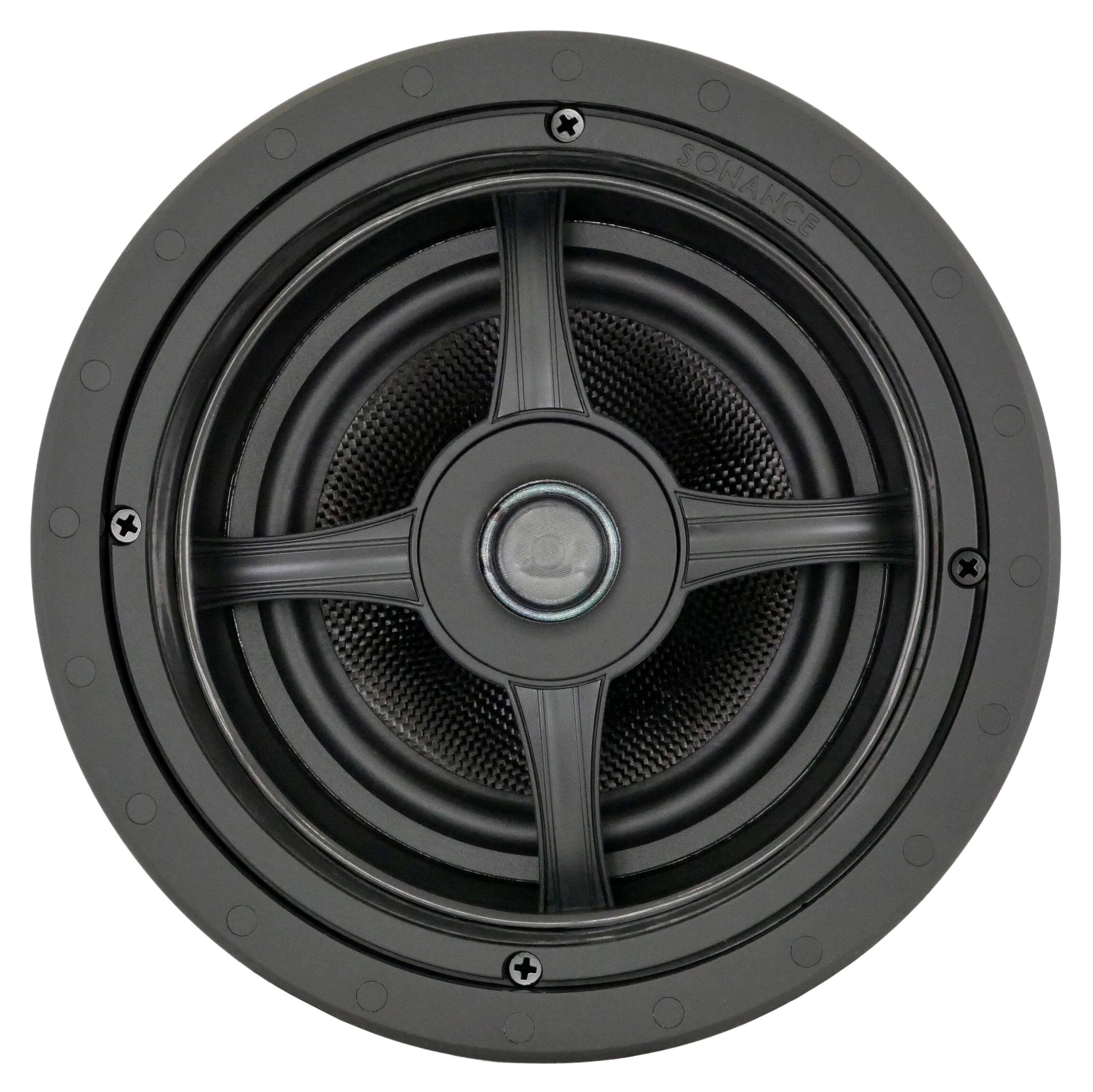 Angle. Sonance - MAG6R - Mag Series 6-1/2" 2-Way In Ceiling Speakers (Pair) - Paintable White.