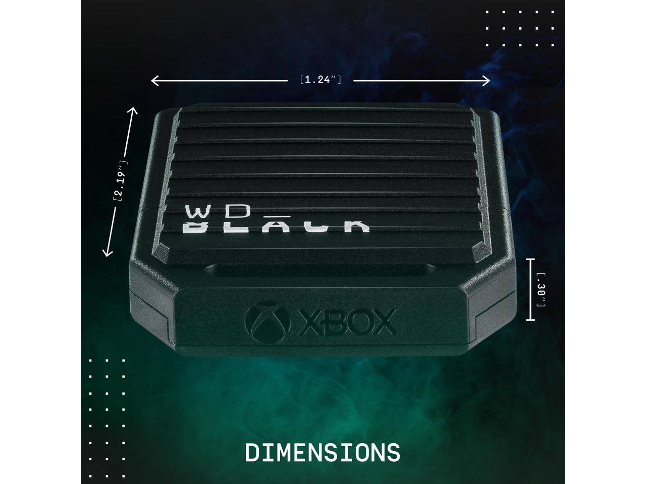 [1.24"] [2.19"] 30 BLAU A XBOX I [.30"] DIMENSIONS