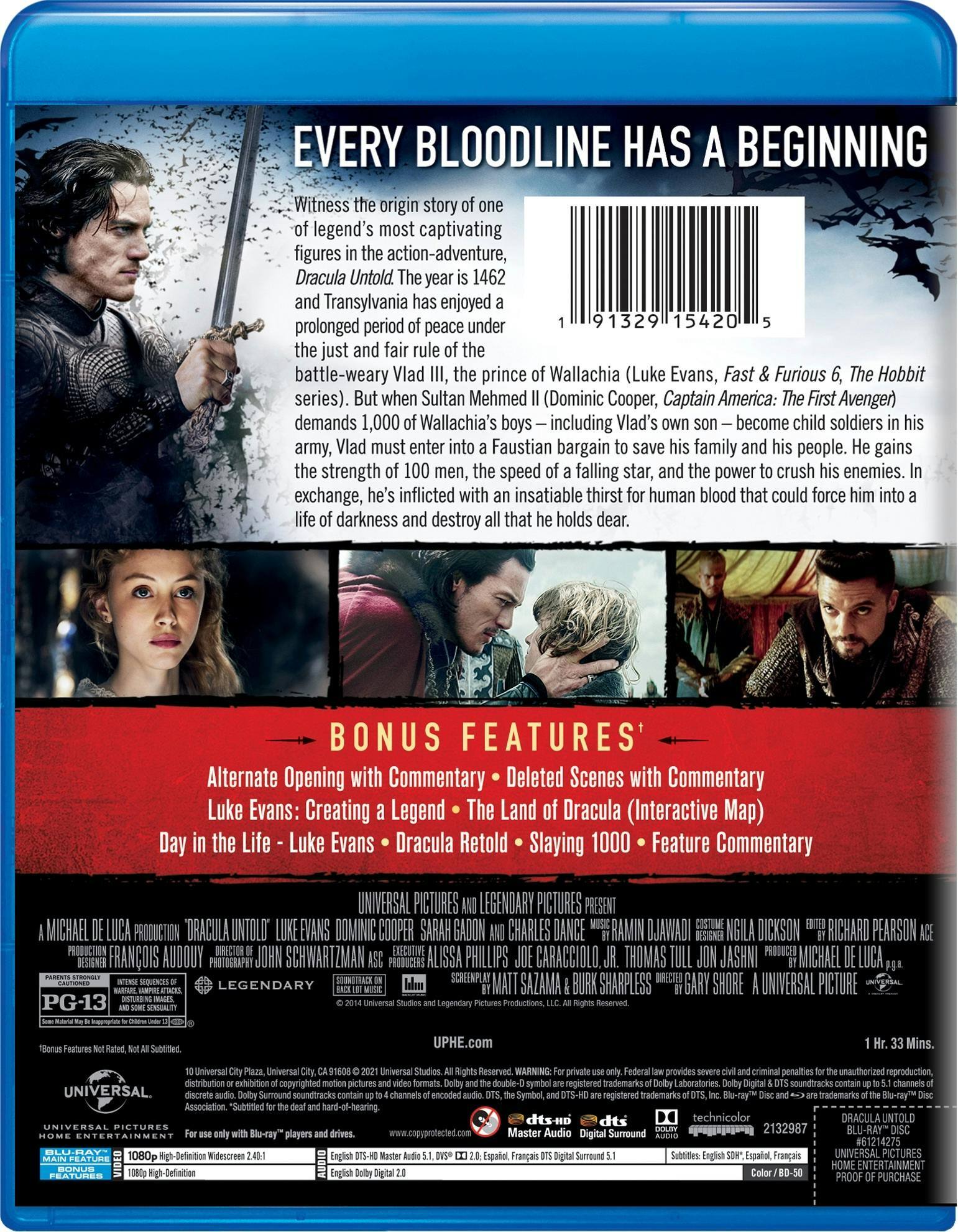 Angle. Dracula Untold (Blu-ray New Box Art) [Blu-ray].