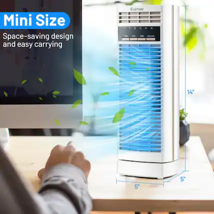 Mini Size
Space-saving design and easy carrying
COSTWAY
2 B a 2 4 KON V - OSCILLATE
14" x 5" x 5"
