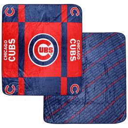 Pegasus - Chicago Cubs 60- x 70- Reverse Block Double-Sided Ultra Cozy Blanket - Multicolor