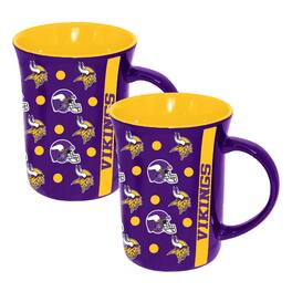 The Memory Company - Minnesota Vikings Two-Pack 15oz. Line Up Ceramic Mugs - Multicolor