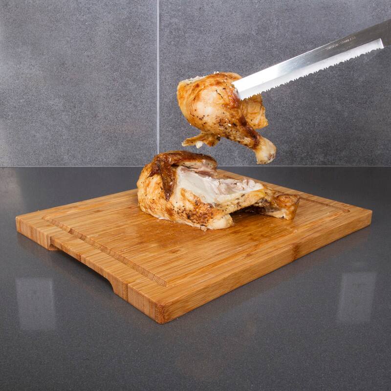 Back. Kitchen + Home - Kitchen + Home Edge Knife - 8" Stainless Steel Serrated All Purpose Carving Bread Knife - Black.