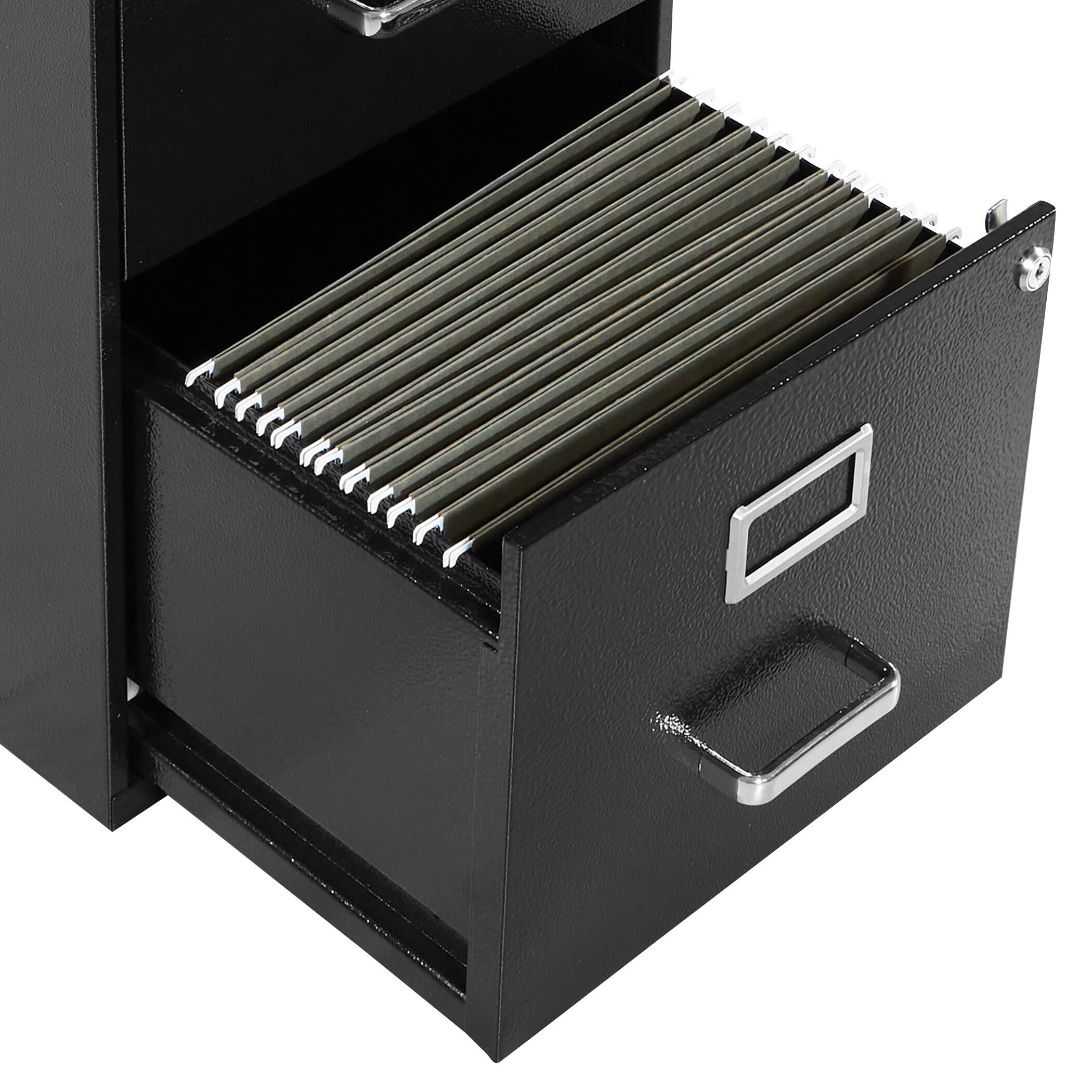 Alt View 17. OSP Home Furnishings - 2 Drawer Locking Metal File Cabinet - Black.