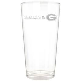 Great American Products - Georgia Bulldogs Etched 16oz. Rally Cry Pint Glass - Multicolor