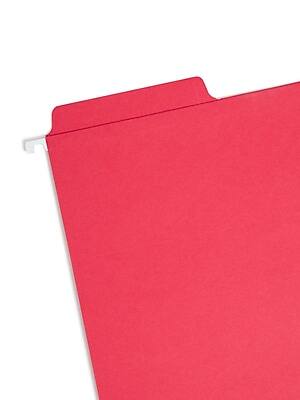 Alt View 1. Smead - FasTab Hanging File Folders, 1/3 Cut, Letter Size, Multicolor, 18/Box - Assorted Colors.