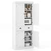 Front. Costway - Costway Kitchen Cabinet Pantry Cupboard Freestanding with Shelves - White.