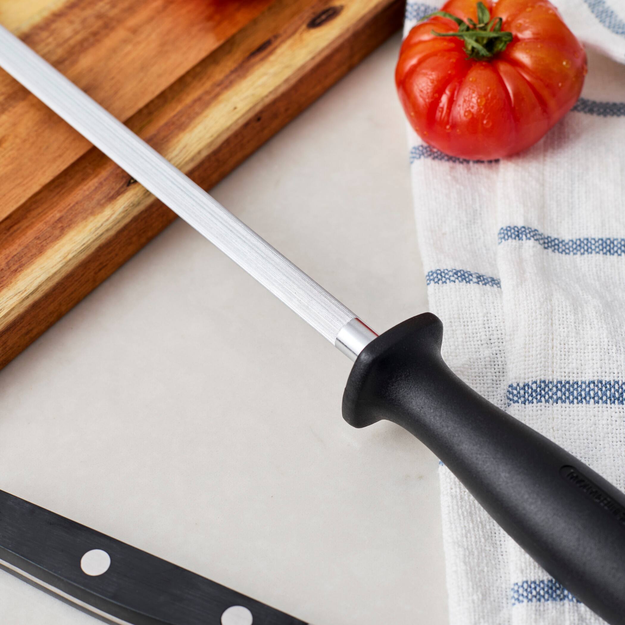 Alt View 4. Henckels - Henckels Fine Edge Pro 9-inch Sharpening Steel - Black.