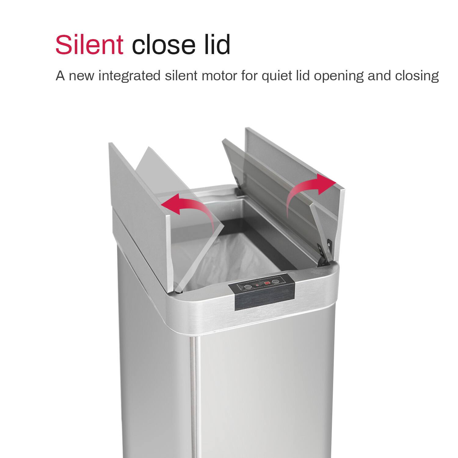 Silent close lid

A new integrated silent motor for quiet lid opening and closing