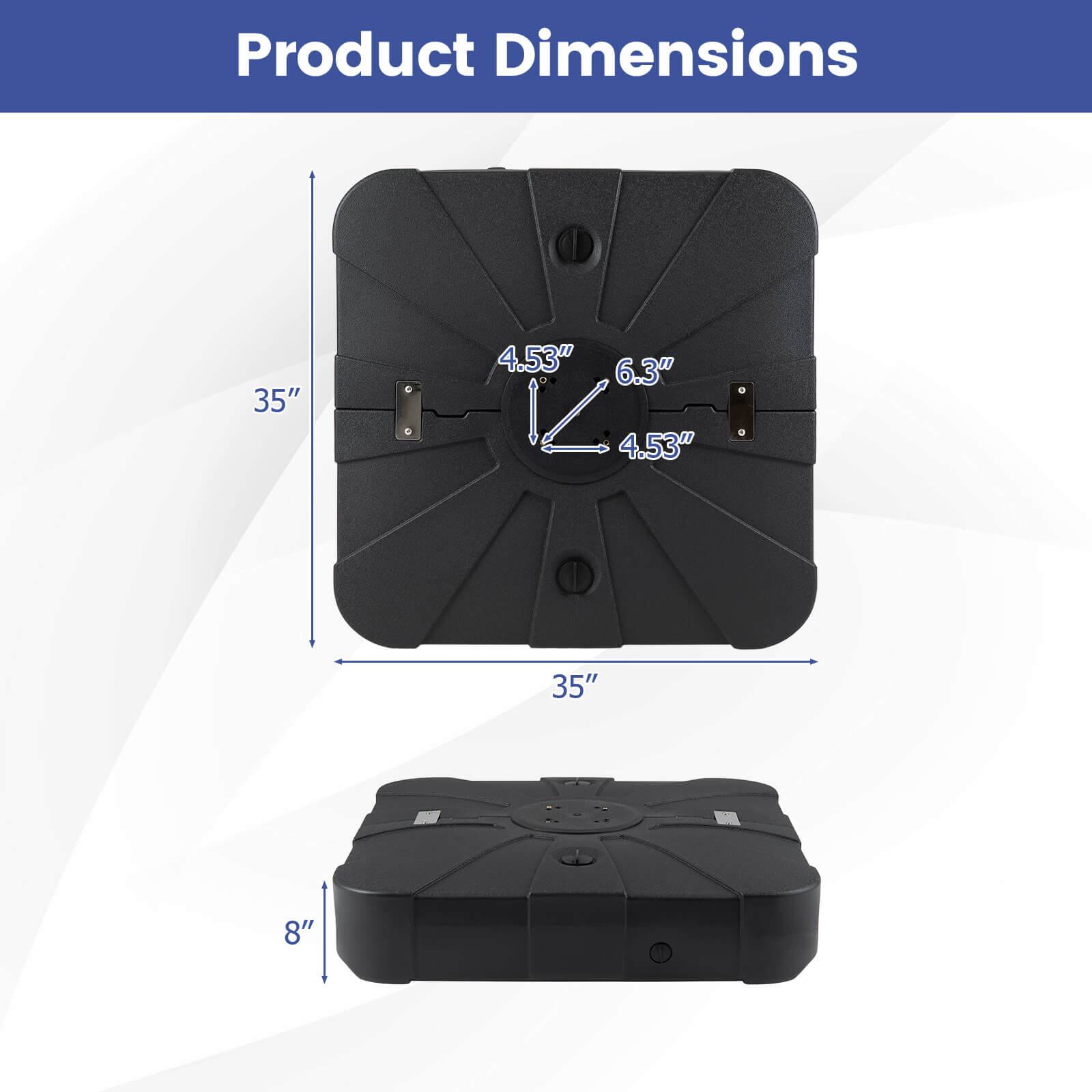 Product Dimensions (I 35" 4.53" 6.3" 4.53" 35" 8")