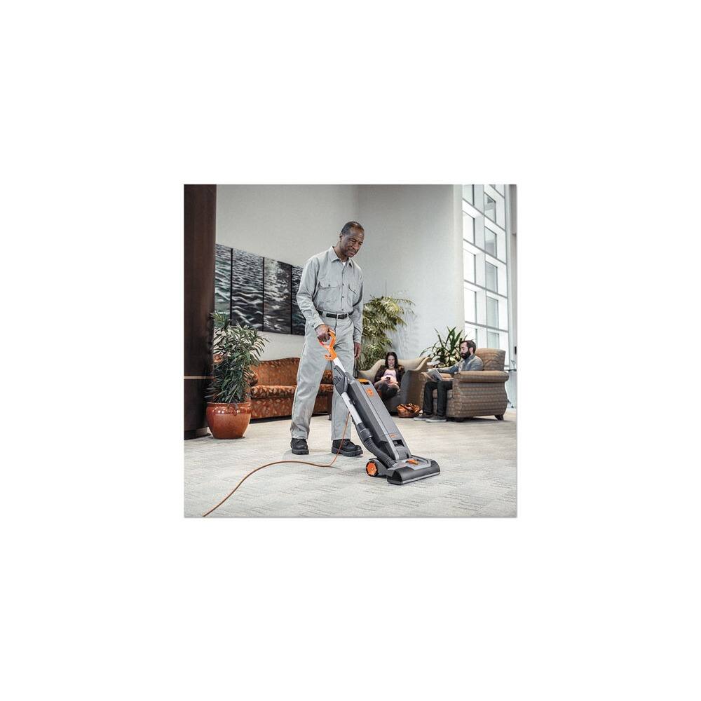 Back. Hoover - CH54115 HushTone 10 Amp 15 in. Vacuum Cleaner with Intellibelt - Orange/Gray - Gray/Orange.