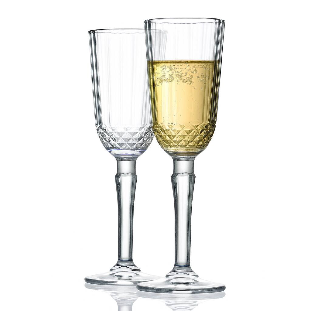 American Atelier - Estelle Set Of 2 Flutes 4.39 Oz - Clear