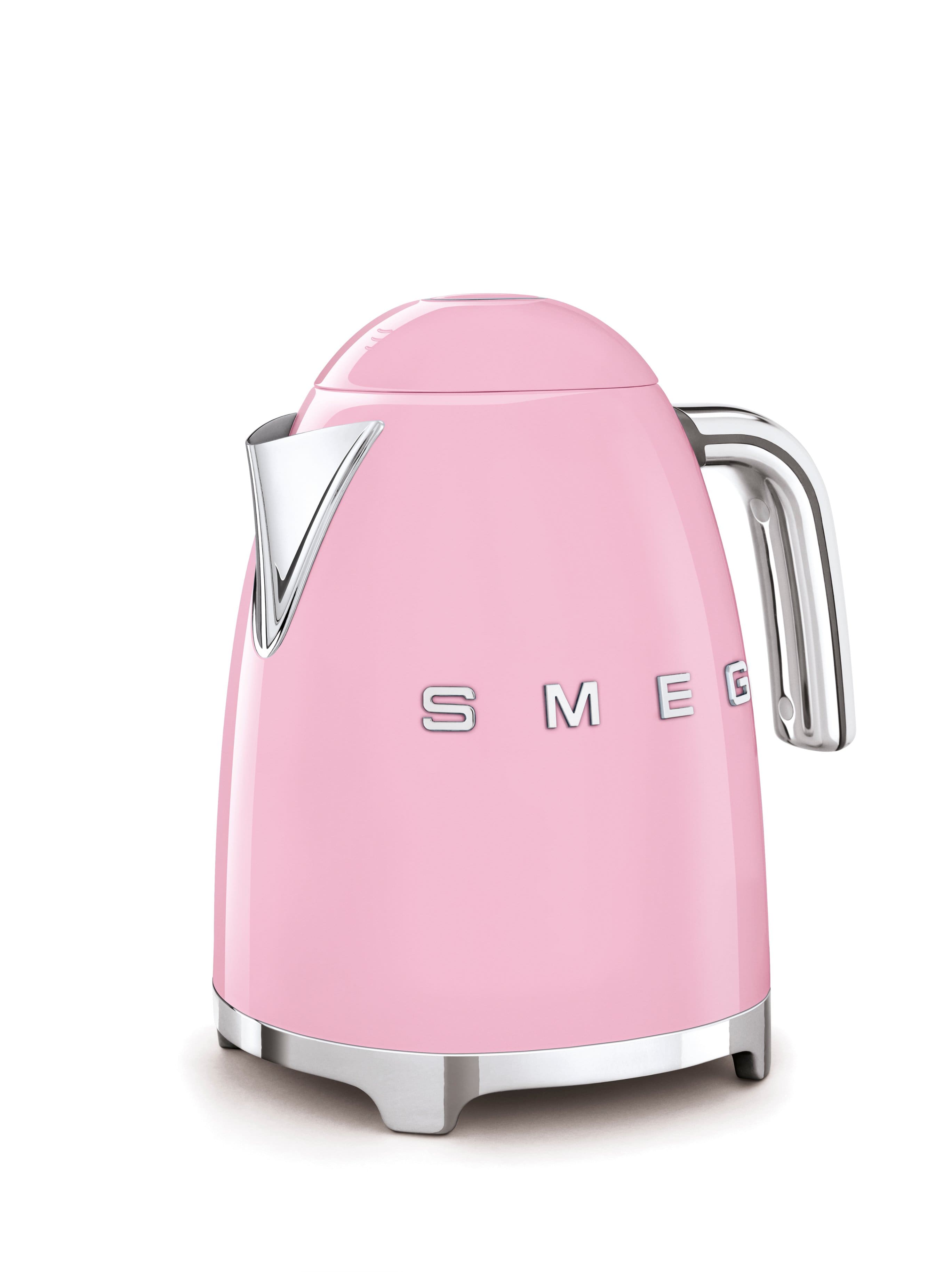 Angle. SMEG - SMEG KLF03 7-cup Electric Kettle - Pink.