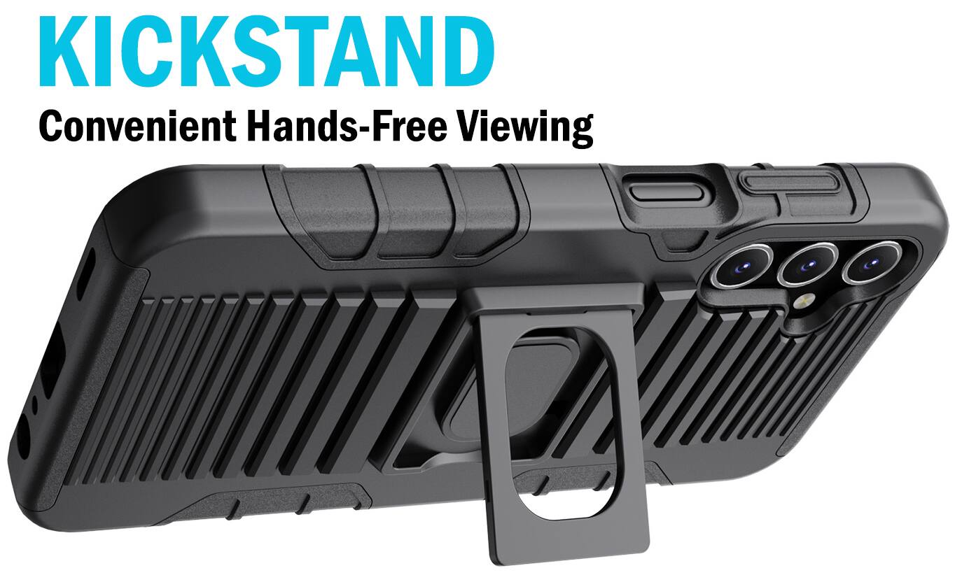 KICKSTAND  
Convenient Hands-Free Viewing