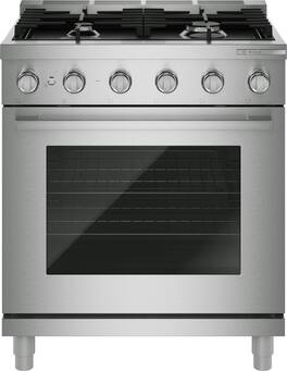 Bosch - 500 Series 30 in. 4.9 Cu. Ft. Industrial Pro Style Gas Range with 5-Burners - Stainless Steel