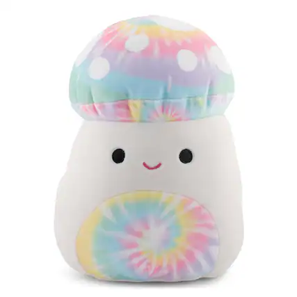Front. Kellytoy - Squishmallows Fan Favorites 8 Inch Plush | Kervena The Tie Dye Mushroom - Multi-Color.