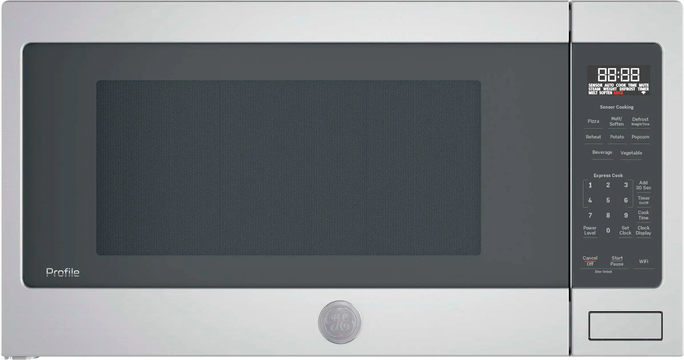 GE Profile - 2.2 Cu. Ft. Countertop Microwave with Sensor Cooking and Scan to Cook Technology - Stainless Steel