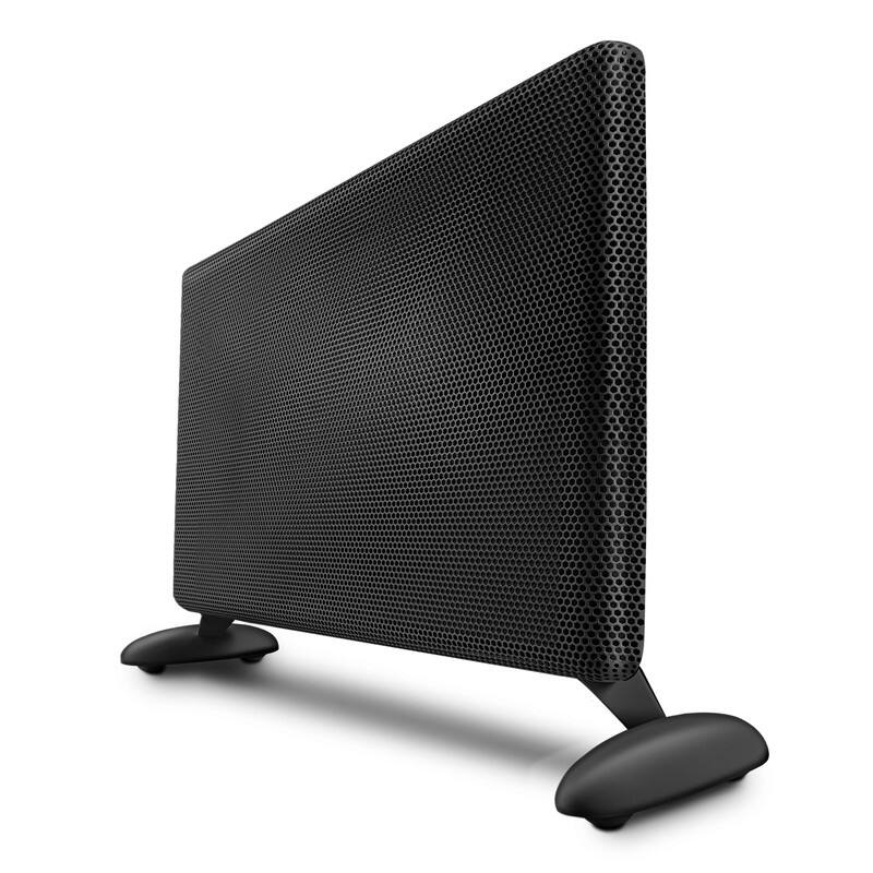 Front. Edendirect - 1500 W 16.54 in Electric Tower Ceramic Convection Space Heater in Black with Tip-Over Safety Switch,Child Lock.