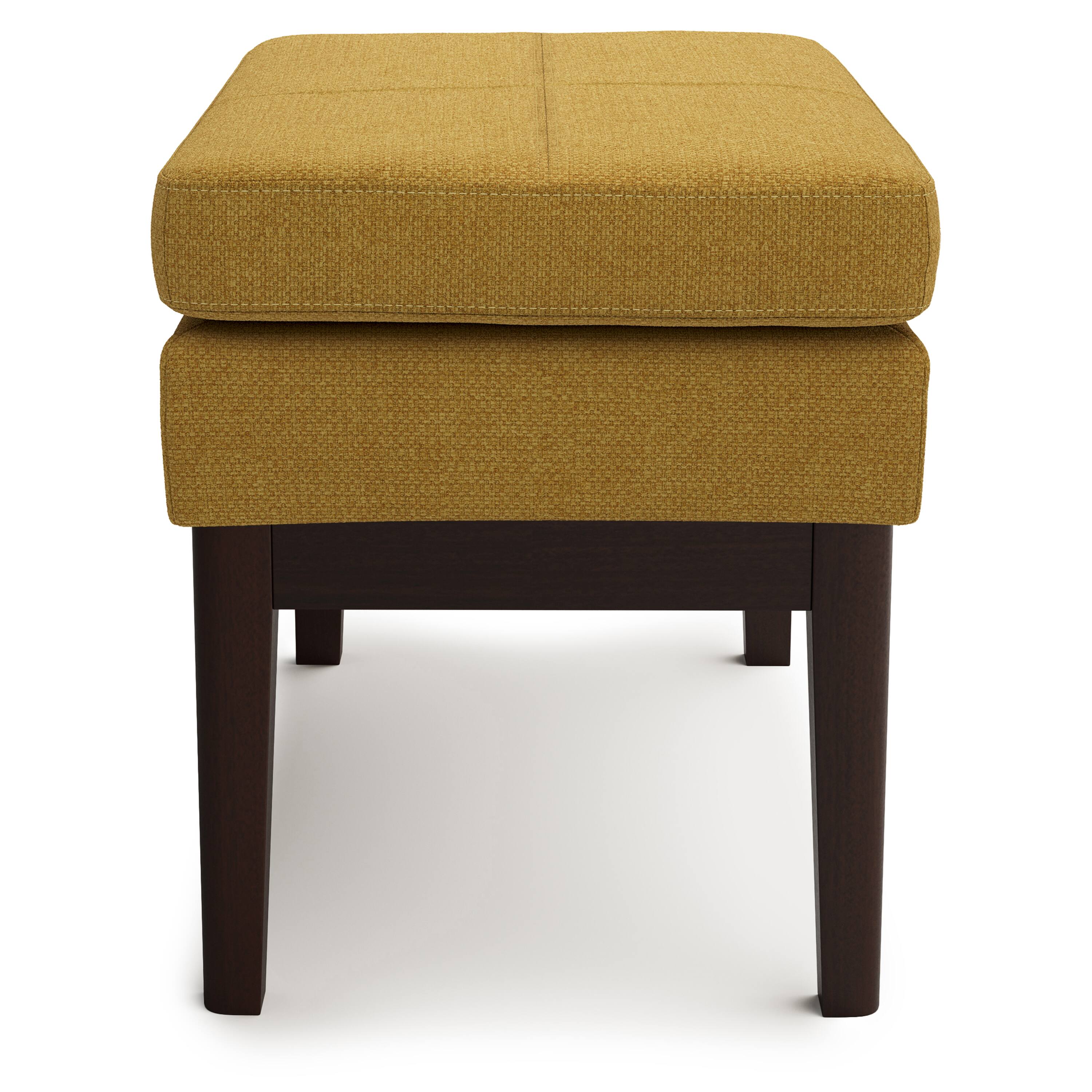 Alt View 1. Simpli Home - Carlson Small Ottoman Bench in Marigold - Marigold.