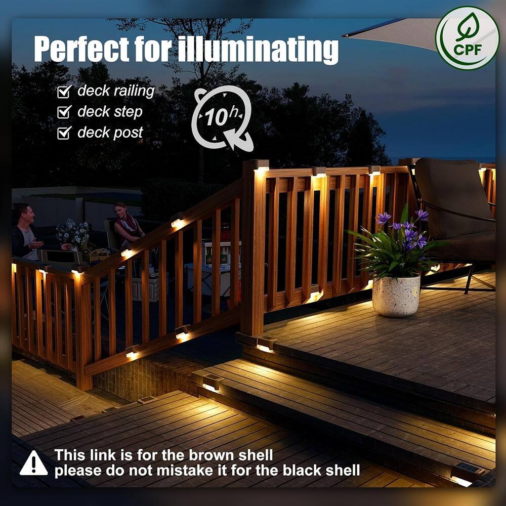 Perfect for illuminating  
deck railing  
deck step  
deck post  

10h  

This link is for the brown shell  
please do not mistake it for the black shell  

CPF
