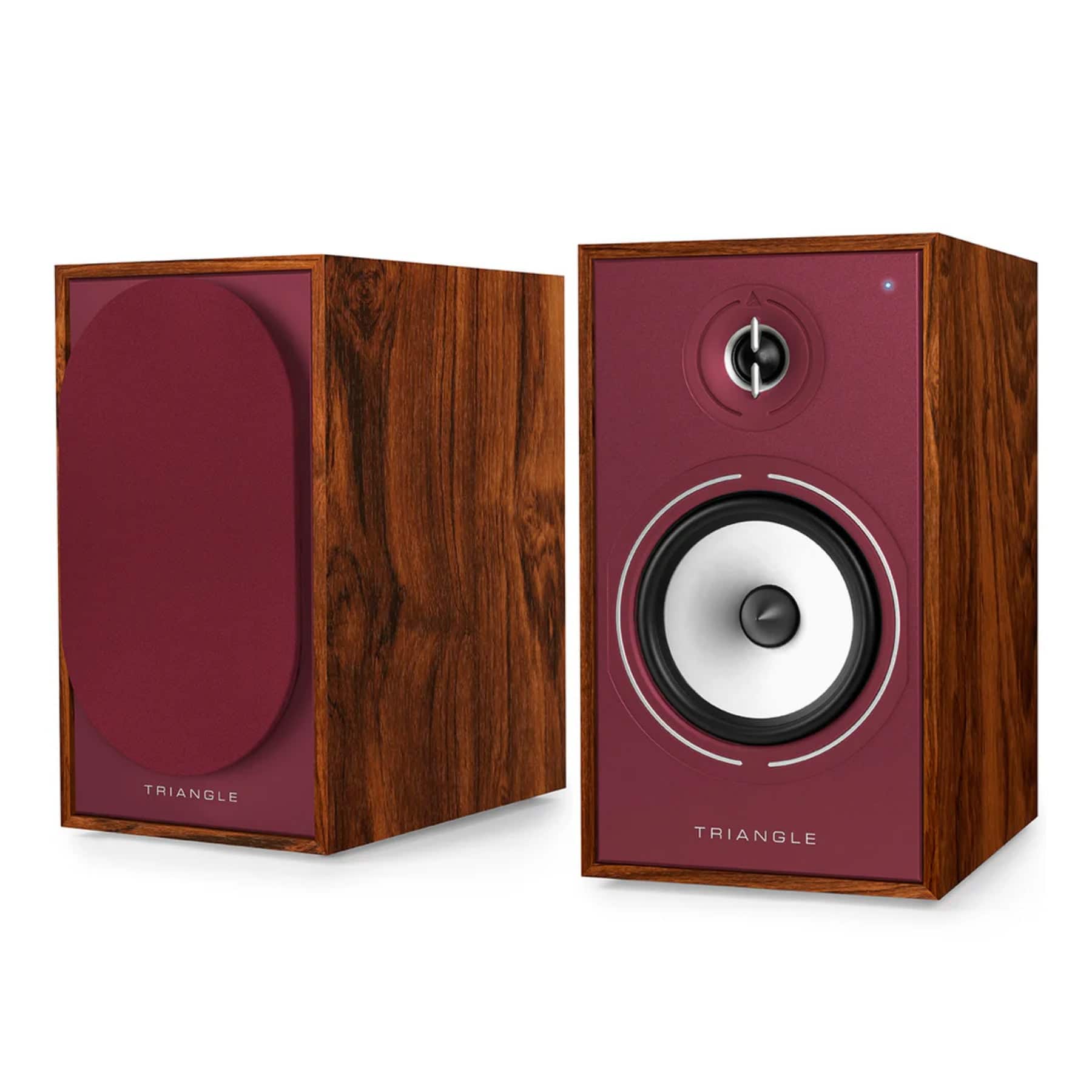 Triangle - Borea BR03 Connect Wireless Powered Bookshelf Speaker With Arc - Edition - Burgundy