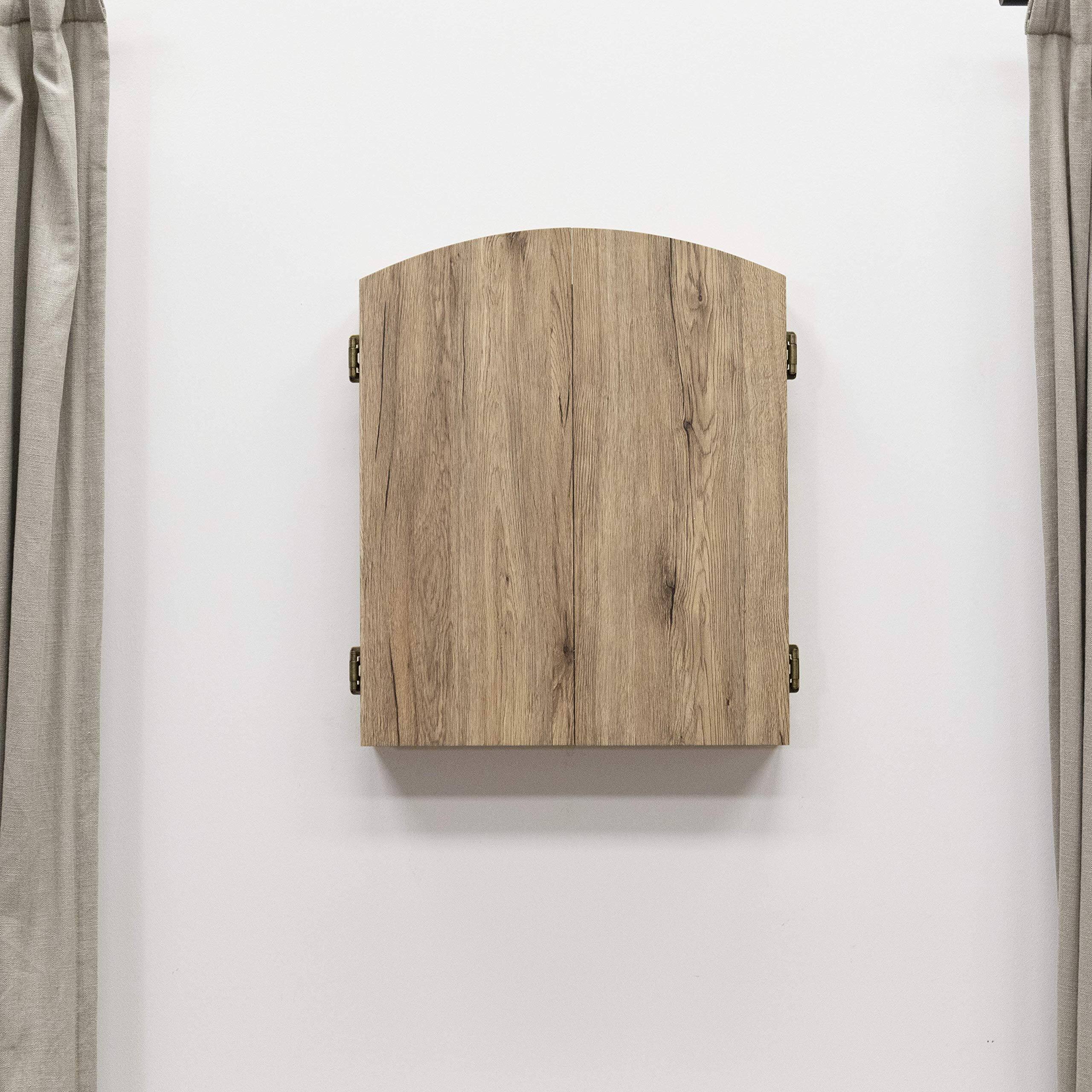 Alt View 9. Skar Audio - Bristle Dartboard Cabinet Set DURABLE AND STYLISH - This cabinet was created with high-grade - Rustic Tan Finish.