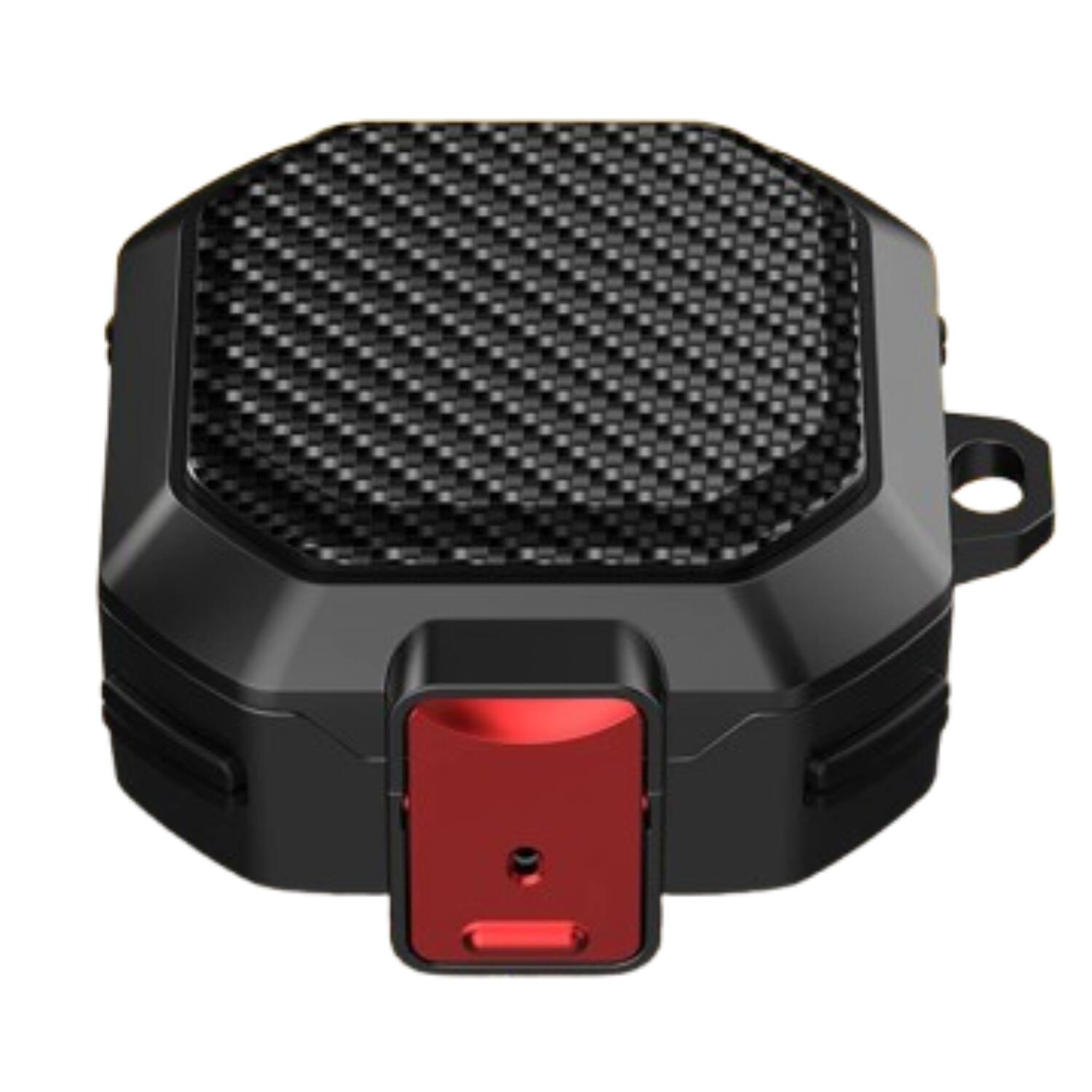 Front. Stock Preferred - Case For Samsung Galaxy Buds FE / Buds2 Pro / Buds2 / Buds Pro / Buds Live - Black Red (carbon Fiber Pattern).