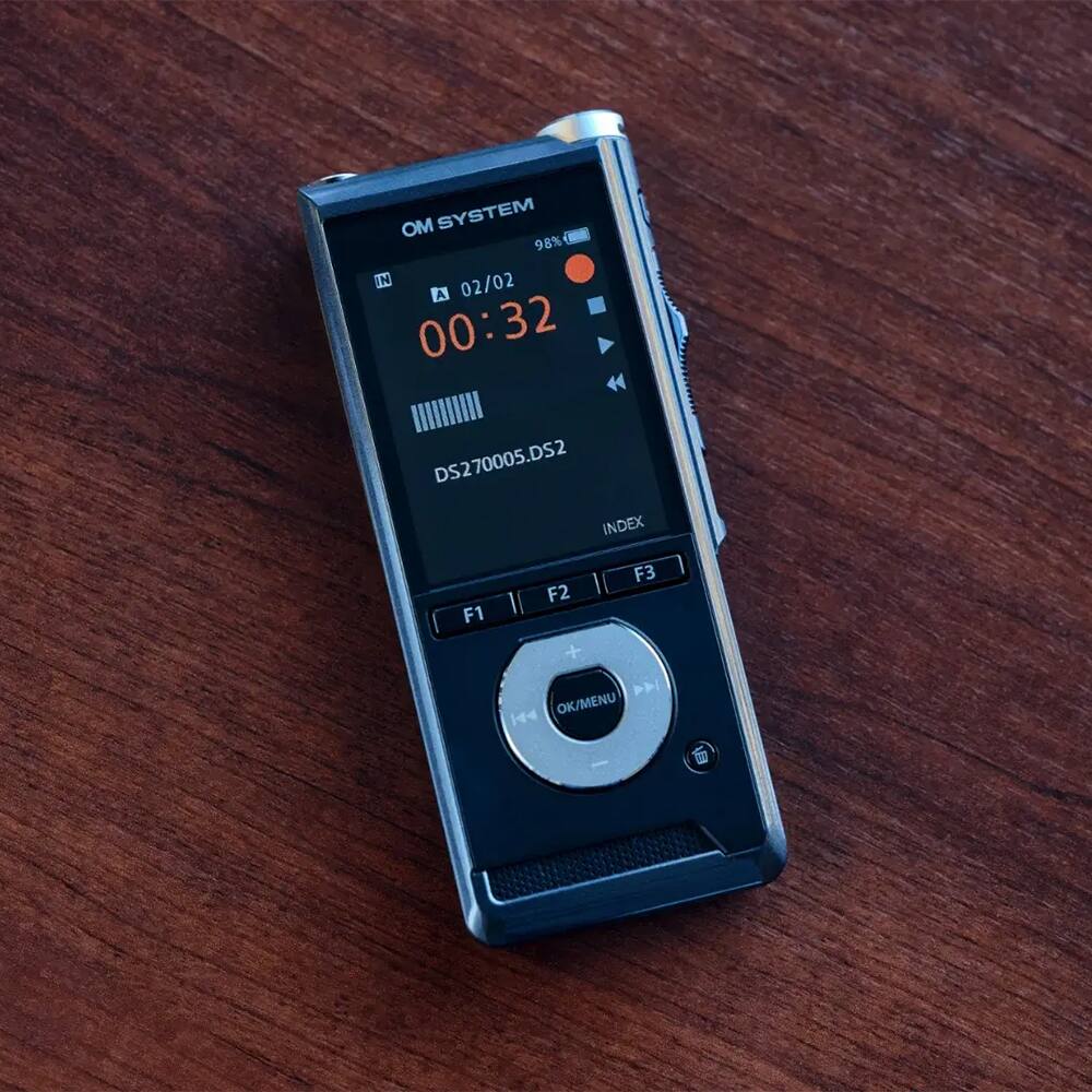 OM SYSTEM  
98%  
02/02  
00:32  
DS270005.DS2  
INDEX  
F1 F2 F3  
OK/MENU