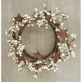 BreeBe - Pip Berry Ring With Rusty Stars 4" - Ivory