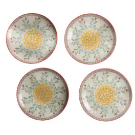 Euro Ceramica Home - Ella 4 Piece Salad Plates Set - Multicolor