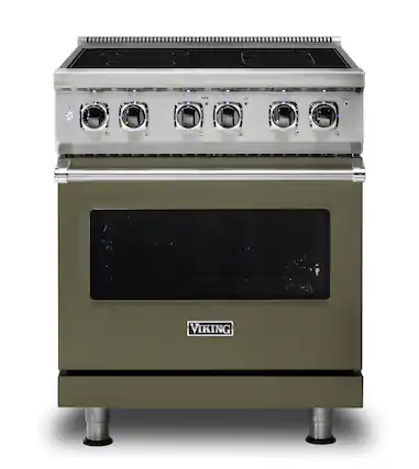 Front. Viking - 5 Series 30" Wide Freestanding Electric Range - Martini.