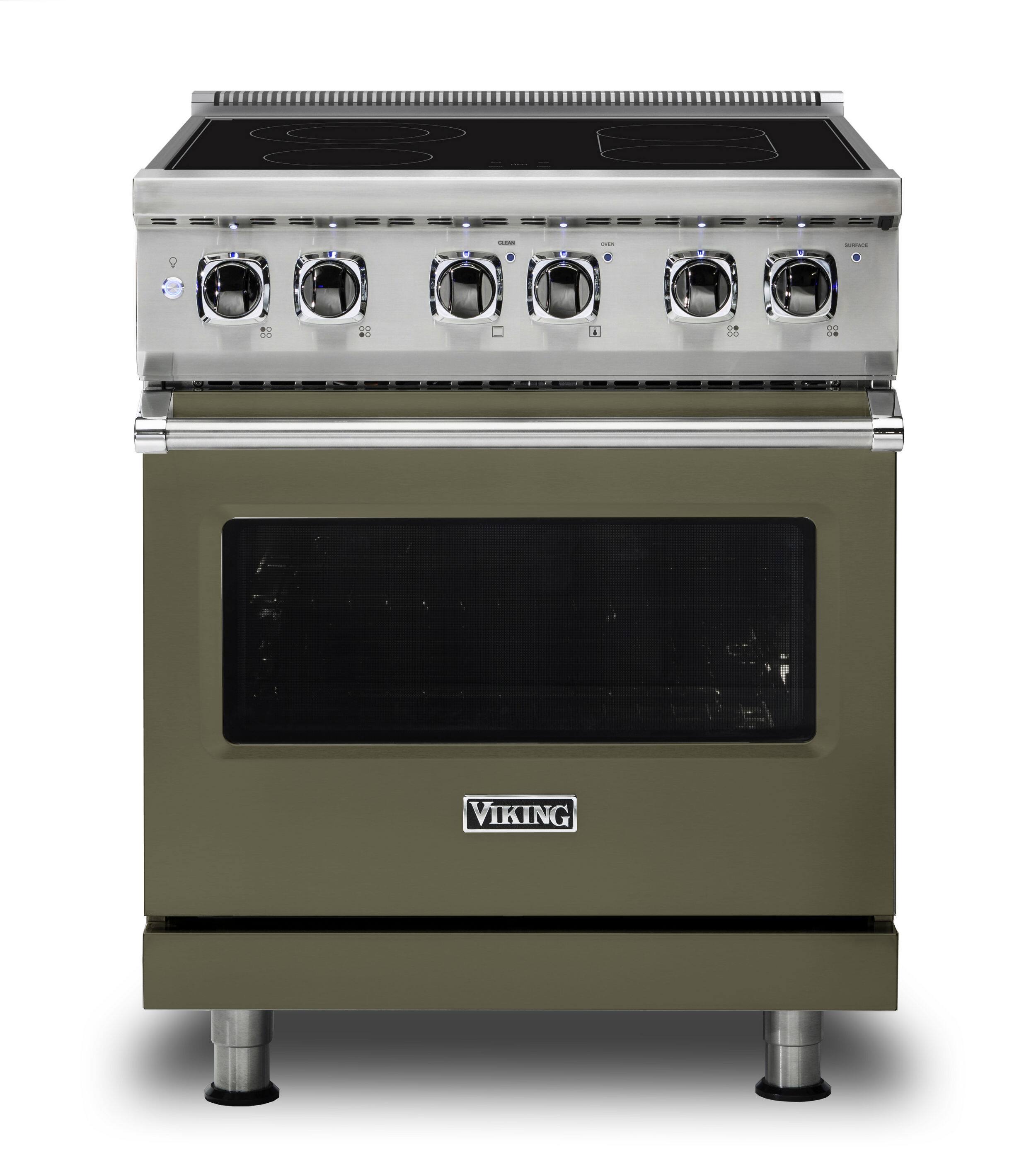 Front. Viking - 5 Series 30" Wide Freestanding Electric Range - Martini.