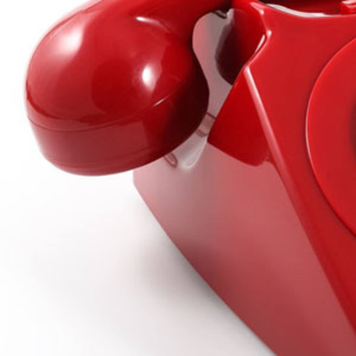 Alt View 3. PopMarket - GPO Retro GPO746RRD 746 Desktop Rotary Dial Telephone - Red   - MISC ACCESSORY - Red.
