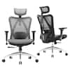 Front. SIHOO - M57 Ergonomic Office Chair with 3D Armrest, Mesh Desk Chair with Lumbar Support, 300lb - Gray.