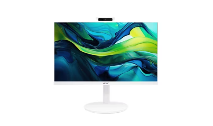 Angle. Acer - Aspire C27-2G-UR13 27" All-in-One Desktop FHD IPS LED AMD Ryzen 7 5700U 16GB 1TB SSD.