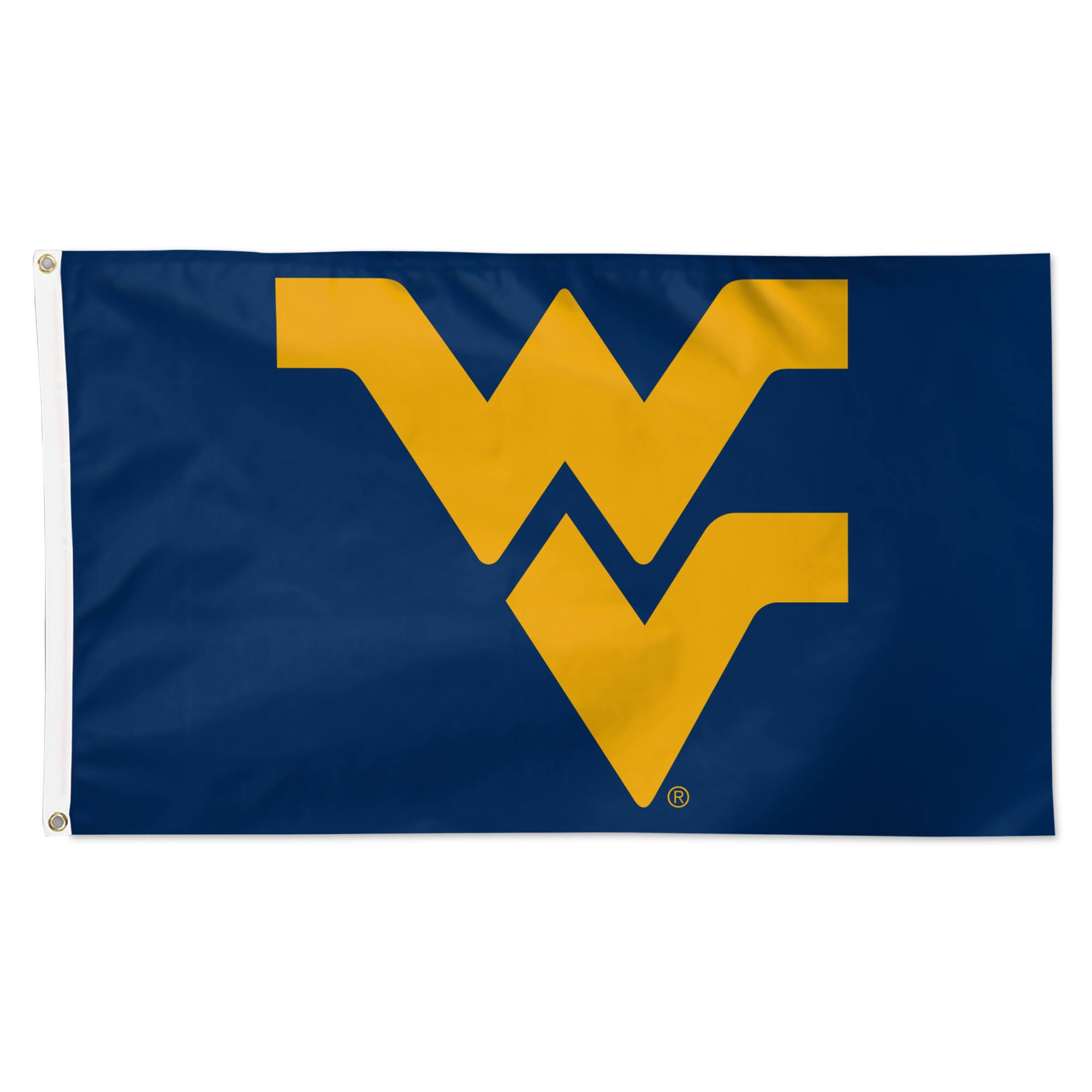 Front. WinCraft - West Virginia Mountaineers 3' x 5' Primary Logo Single-Sided Flag - Multicolor.