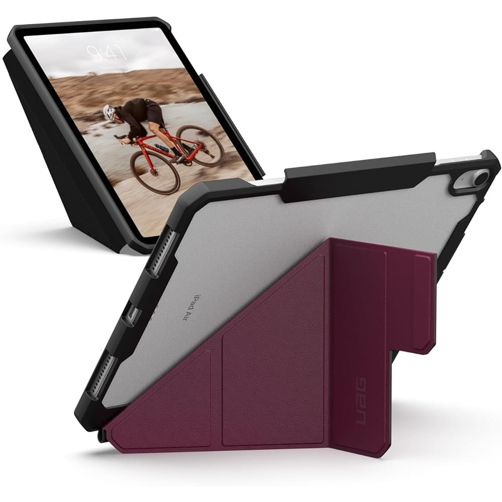 PARKER SLATER - iPad Air 11" Rugged Case with Multi-Angle Stand & Pencil Holder (Bordeaux) - Essential Armor - Bordeaux