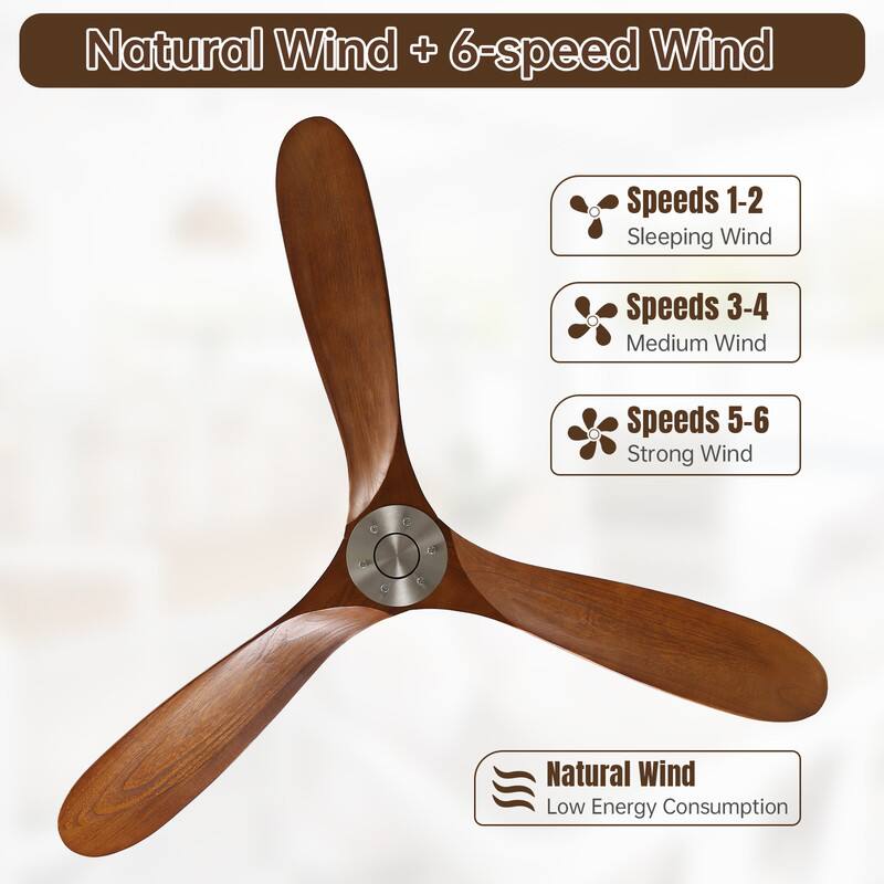 Natural Wind + 6-speed Wind

Speeds 1-2  
Sleeping Wind

Speeds 3-4  
Medium Wind

Speeds 5-6  
Strong Wind

Natural Wind  
Low Energy Consumption