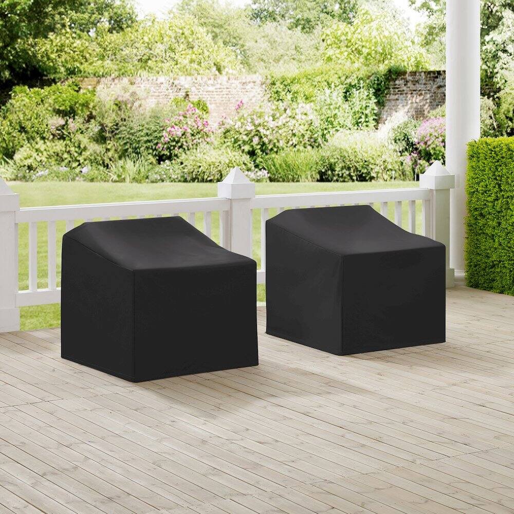 Alt View 8. Crosley Furniture - 2Pc Outdoor Chair Furniture Cover Set - 2 Chairs - Black.