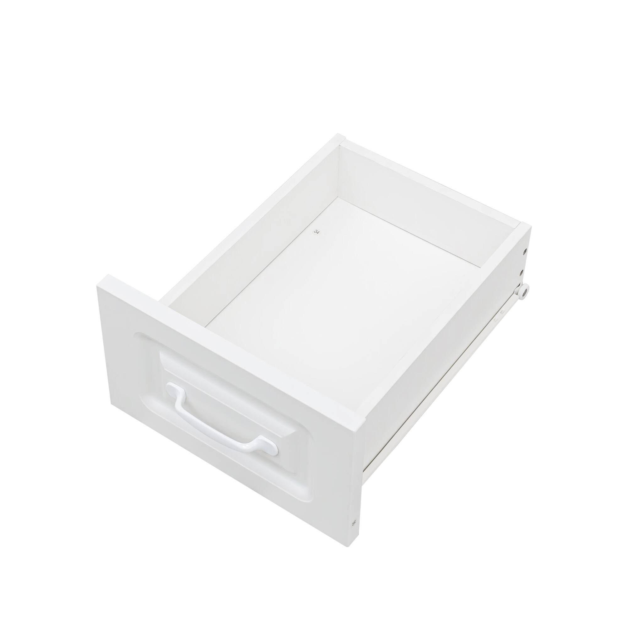 Alt View 5. Tiramisubest - L-Shaped Corner Computer Desk,Study Modern Style Table with Drawers,Bookshelf & Hutch,2-in-1 L-Shaped Design,White - White.