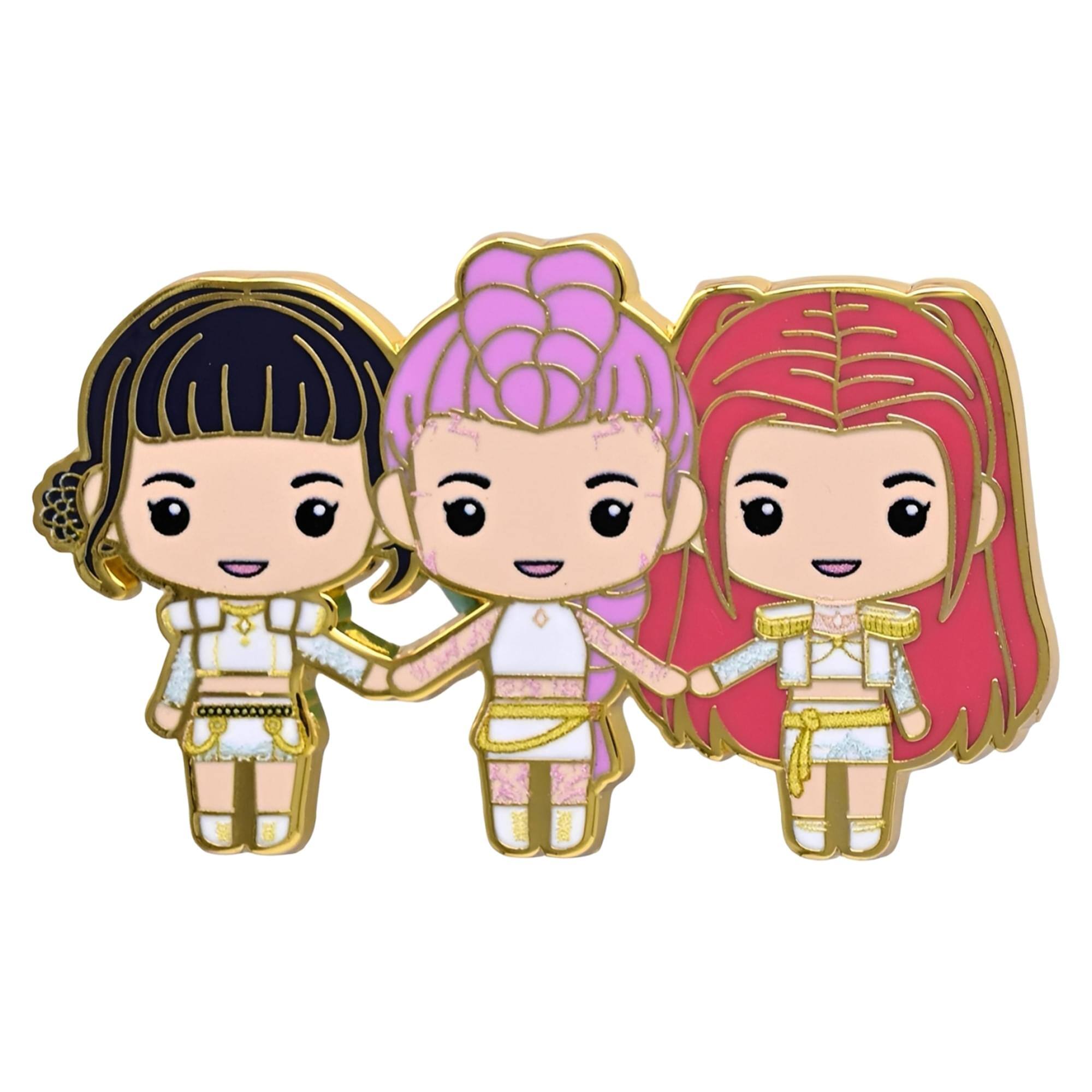 Alt View 1. Monogram - KPOP Demon Hunters - HUNTR/X Girls Enamel Pin   - COLLECTIBLES - Multicolor.