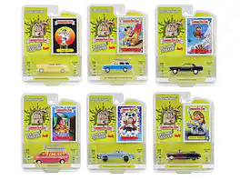 "Garbage Pail Kids" Set of 6 pieces Series 7 1/64 Diecast Models by Greenlight - Multicolor
