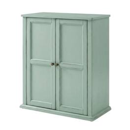 Crosley Furniture - Holbrook Stackable Kitchen Storage Pantry - Distressed Seafoam Blue