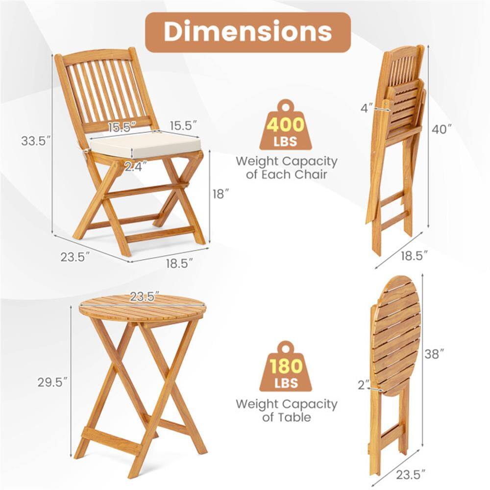Dimensions:  
- 33.5"  
- 15.5"  
- 2.4"  
- 15.5"  
- 400 LBS Weight Capacity of Each Chair  
- 18"  
- 4"  
- 40"  
- 23.5"  
- 18.5"  
- 18.5"  
- 23.5"  
- 29.5"  
- 180 LBS  
- 2"  
- 38"  
- 23.5"