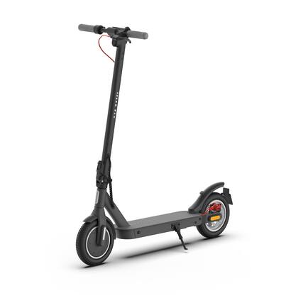 Front. 5th Wheel - V30PRO Foldable Electric Scooter w/ 20 mi Max Operating Range & 18 mph Max Speed - Black.