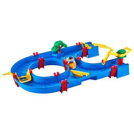 HONGGE - Toddler Water Table Playset with Sensory Waterway Tracks and Accessories - Blue