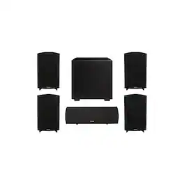 Definitive Technology - Bundle: (4) ProMonitor 1000 Speakers, ProCenter 1000 Center, and Descend DN8 Subwoofer - Black