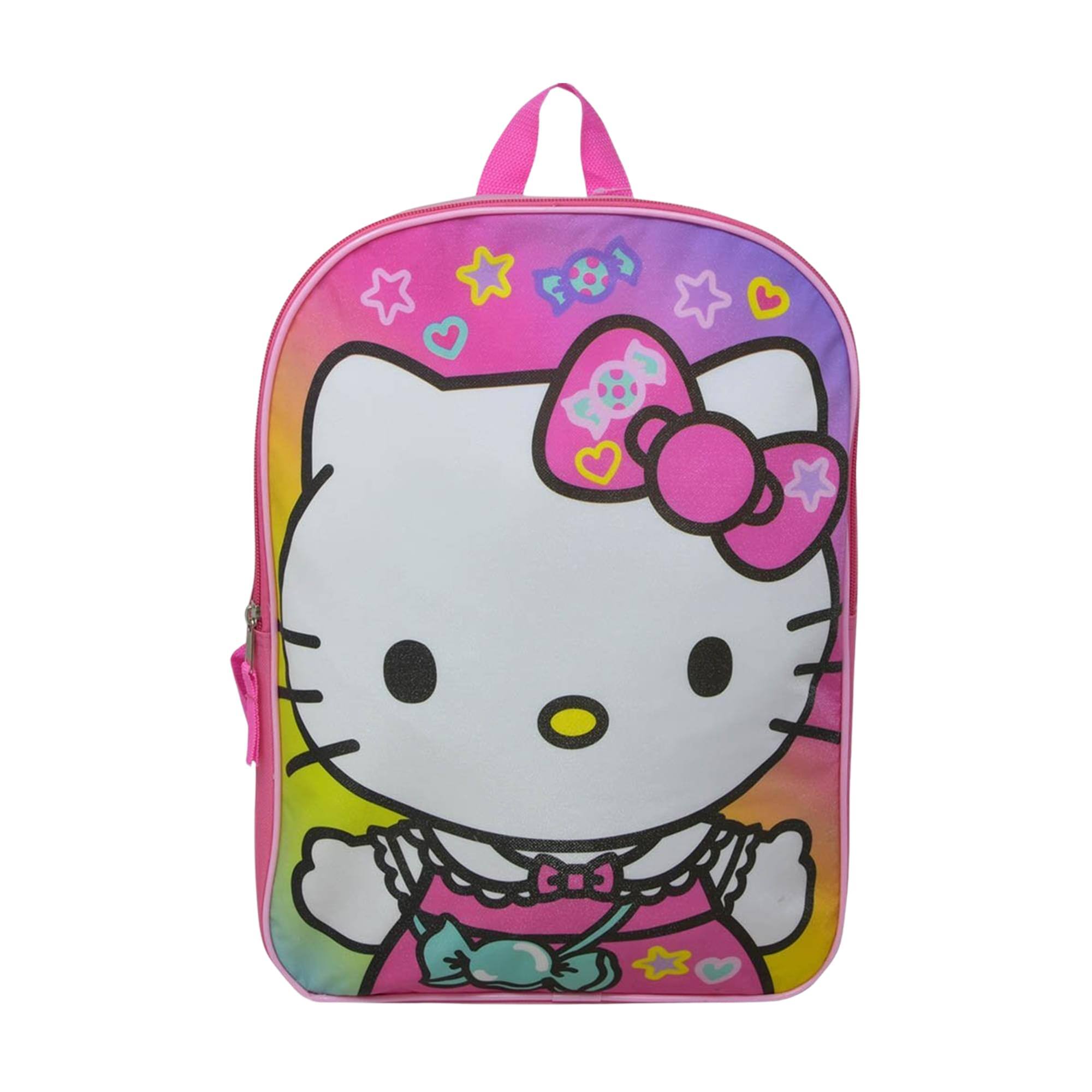 Front. Hello Kitty - Sanrio Hello Kitty 15 Inch Kid's Backpack - Pink.