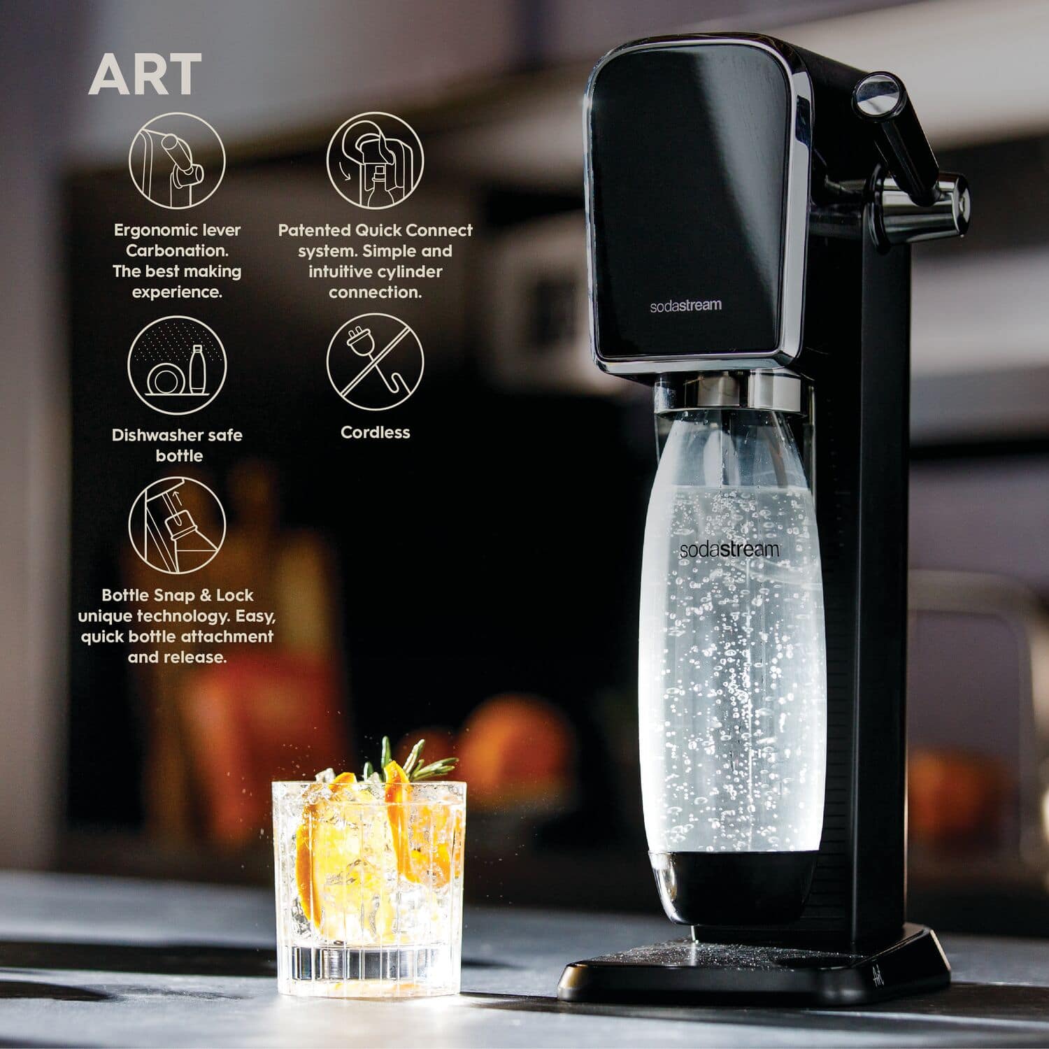 Alt View Zoom 14. SodaStream - Art Sparkling Water Maker - Black.