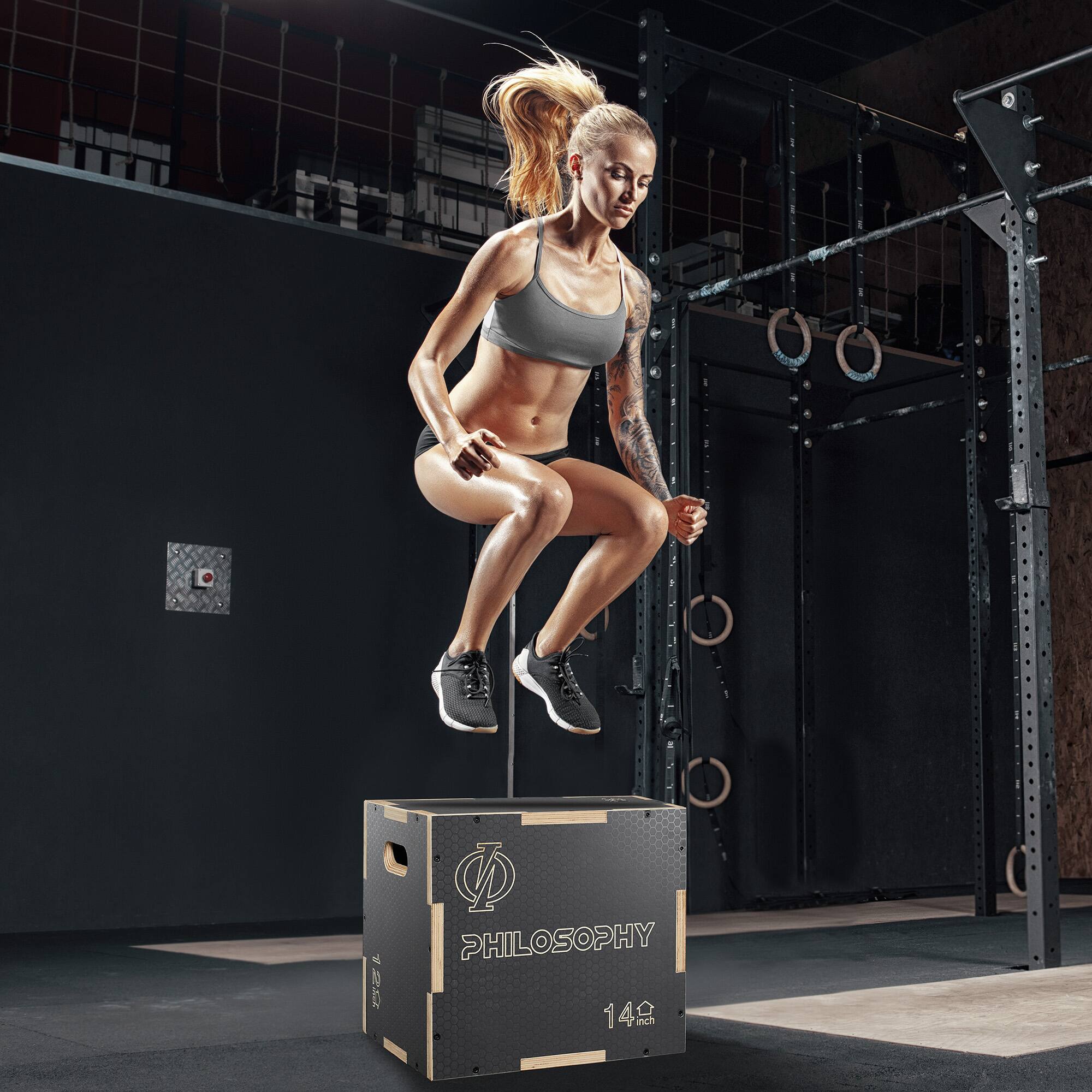 Alt View 5. Philosophy Gym - 3 in 1 Non-Slip Plyo Box - Jump Plyometric Box for Training - Gray.